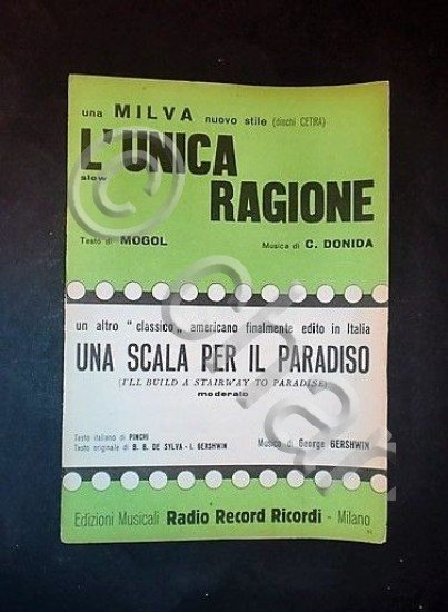 Musica Spartito - "L'unica ragione" e "Una scala per il … | Immagine principale