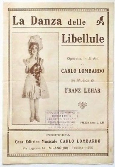 Musica Spartito - La danza delle Libellule - canto - …