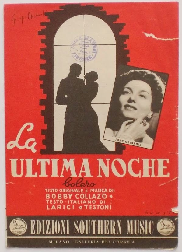 Musica Spartito - La ultima noche - Canto, Mandolino o …