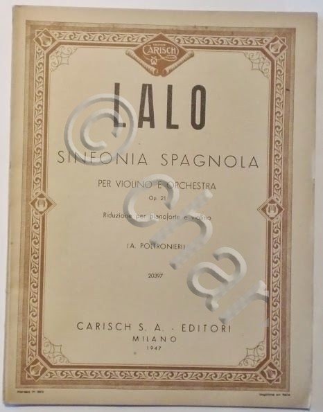 Musica Spartito - Lalo - Sinfonia Spagnola per Violino e …