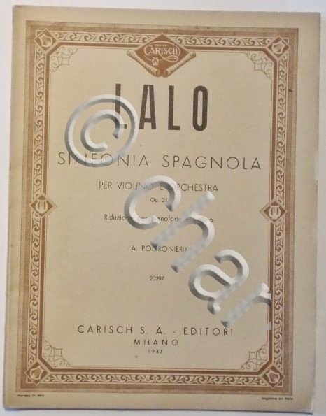 Musica Spartito - Lalo - Sinfonia Spagnola per Violino e …