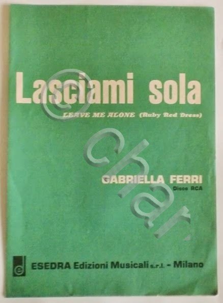 Musica Spartito - Lasciami sola - Canto - Mandolino - …
