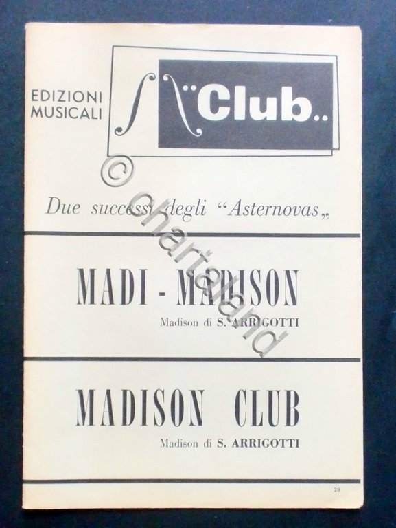 Musica Spartito - Madi-Madison - Madison Club - Pianoforte e …