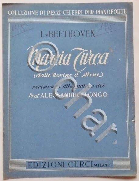 Musica Spartito - Marcia Turca - L. V. Beethoven - …