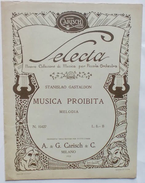 Musica Spartito - Musica proibita - S. Gastaldon - Melodia …