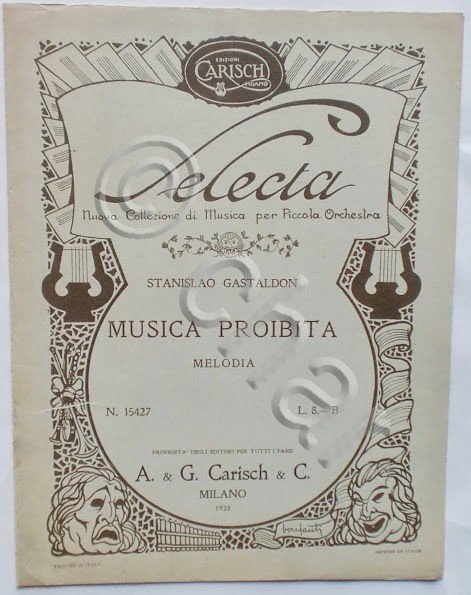 Musica Spartito - Musica proibita - S. Gastaldon - Melodia …