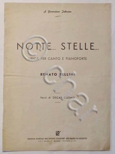 Musica Spartito - Notte...Stelle... - Lirica per Canto e Pianoforte … | Immagine Gallery 2