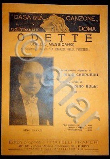Musica Spartito - Odette - Idillio Messicano - Bixio - …