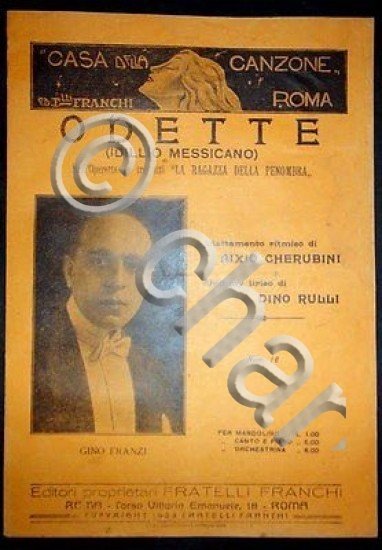 Musica Spartito - Odette - Idillio Messicano - Bixio - …
