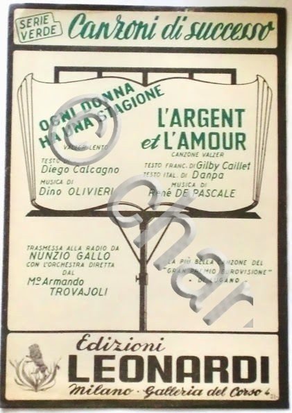 Musica Spartito - Ogni donna ha una stagione - L'argent …