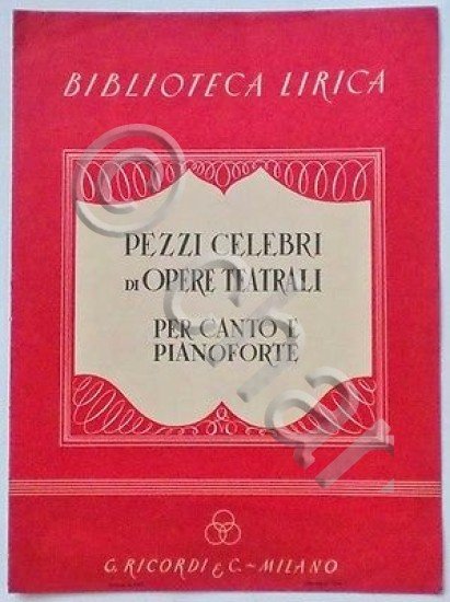 Musica Spartito - Pezzi celebri di Opere Teatrali - Canto …