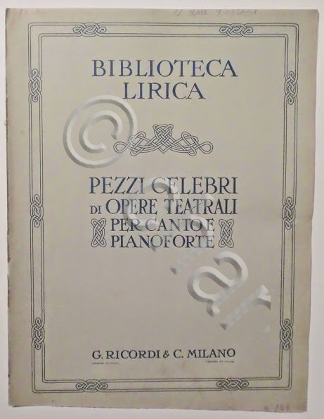 Musica Spartito - Pezzi celebri di Opere Teatrali per Canto …