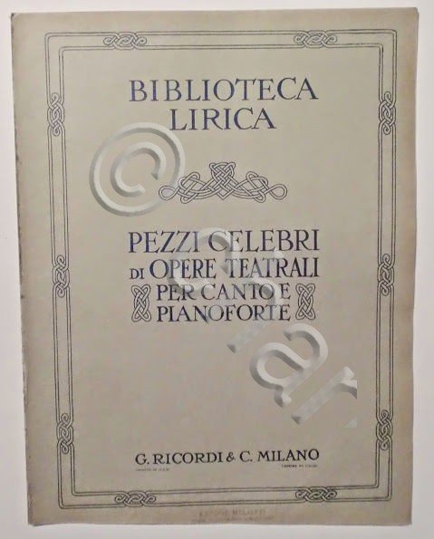 Musica Spartito - Pezzi celebri di Opere Teatrali per Canto …