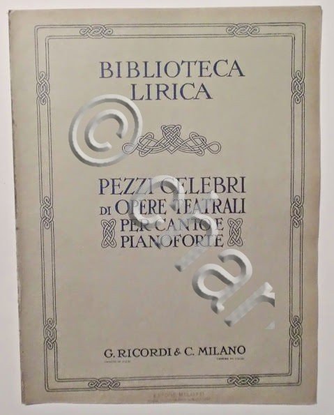 Musica Spartito - Pezzi celebri di Opere Teatrali per Canto …
