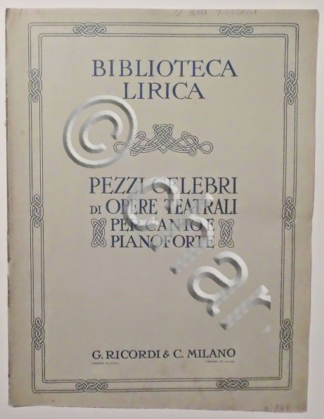 Musica Spartito - Pezzi celebri di Opere Teatrali per Canto …