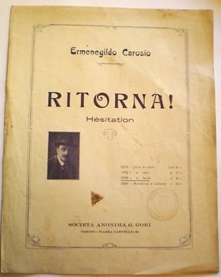 Musica Spartito - Ritorna - Hesitation - Pianoforte - 1932
