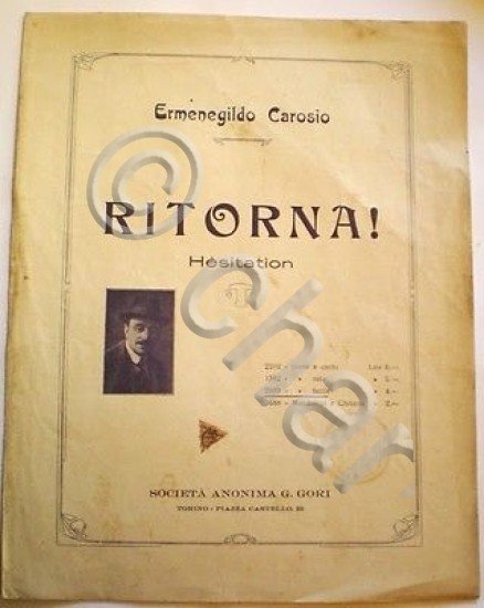 Musica Spartito - Ritorna - Hesitation - Pianoforte - 1932