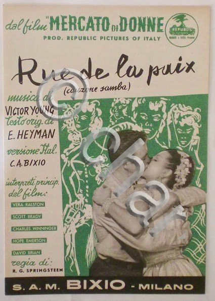 Musica Spartito - Rue de la Paix - C.A. Bixio …