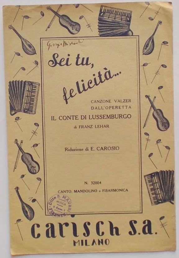 Musica Spartito - Sei tu, felicità. - Canto, Mandolino o … | Immagine principale