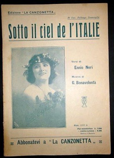 Musica Spartito - Sotto il Ciel de l' Italie - … | Immagine principale