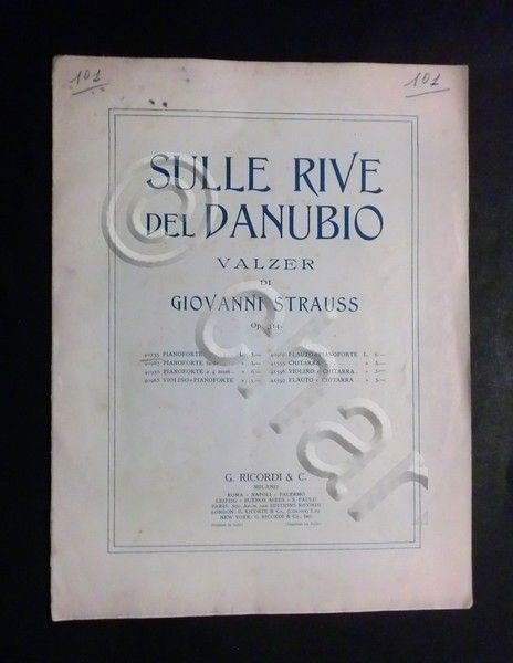 Musica Spartito - Sulle rive del Danubio - Valzer di …