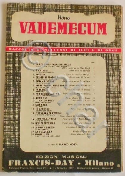 Musica Spartito - Vademecum - Raccolta di successi - Pianoforte …