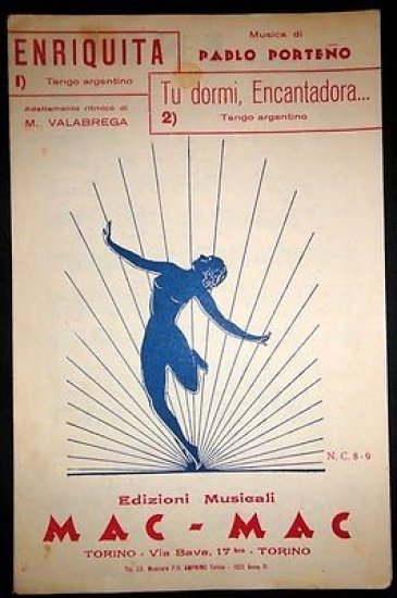 Musica Spartito Enriquita Tango - Tu dormi Encantadora - Porteno …