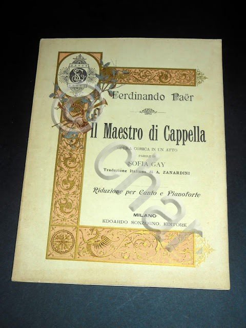 Musica Spartito F. Paer - Il Maestro di Cappella (riduzione …