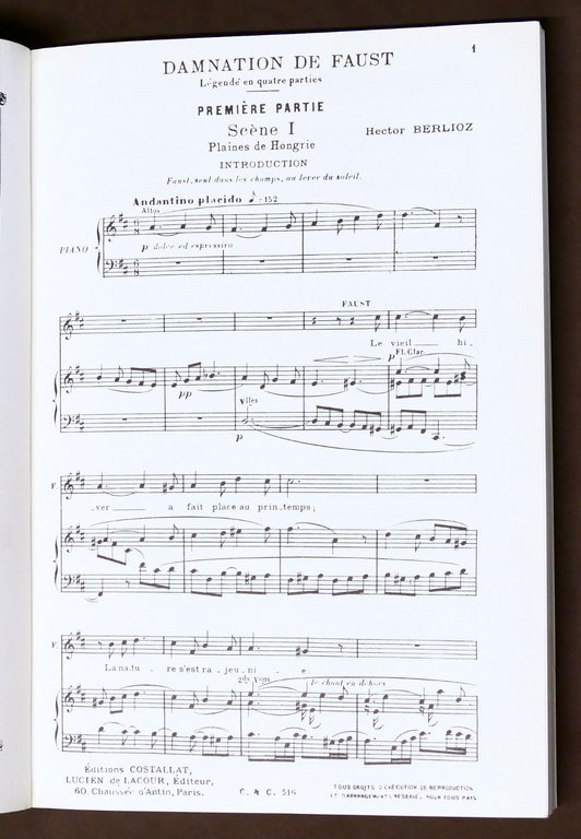 Musica Spartito Liszt La damnation de Faust Partitura pianoforte canto …