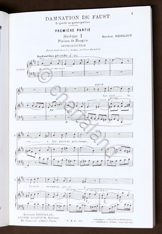 Musica Spartito Liszt La damnation de Faust Partitura pianoforte canto …