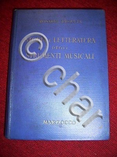 Musica Storia Letteratura degli Strumenti Musicali RARO