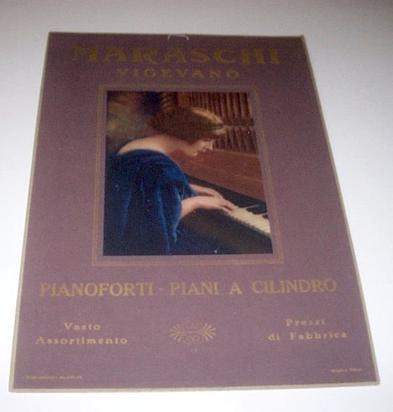 Musica Strumenti musicali Pubblicità Maraschi Vigevano - Pianoforti - anni … | Immagine principale