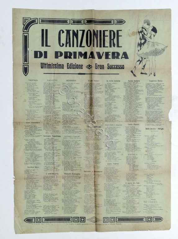 Musica testi - Il Canzoniere di Primavera - Gran Successo - anni '30