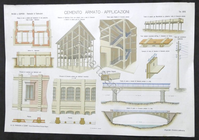 Musso e Copperi - Particolari di Costruzioni - Tavola XXIX …