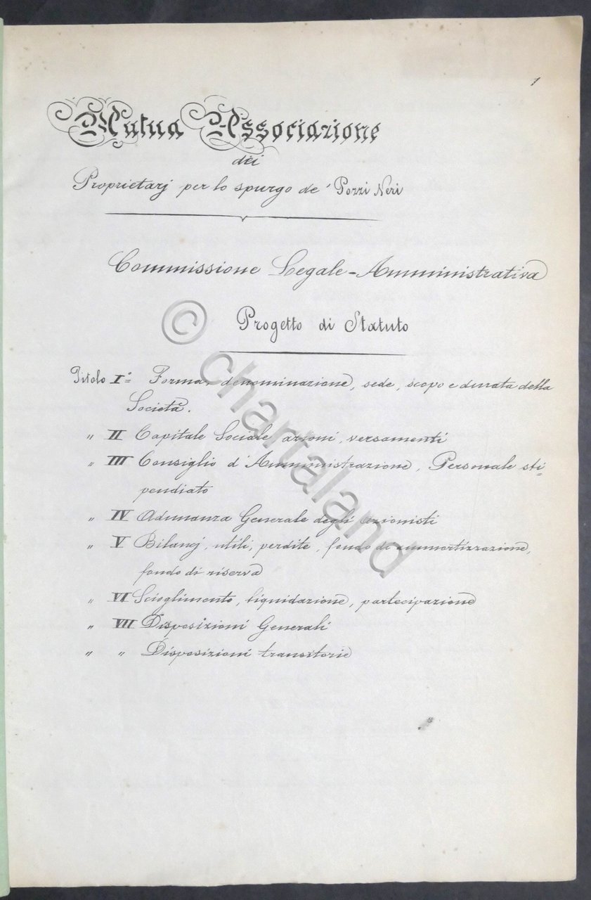 Mutua Associazione Proprietari Spurgo dei Pozzi Neri - Progetto di …