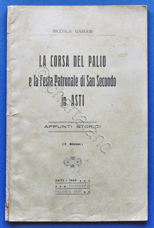 N. Gabiani - La corsa del Palio e Festa Patronale …