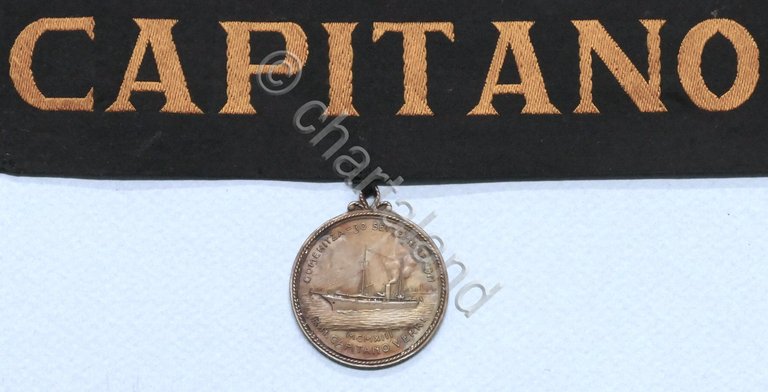 Nastro Regia Nave Capitano Verri + medaglia + Fotografia Pietro …