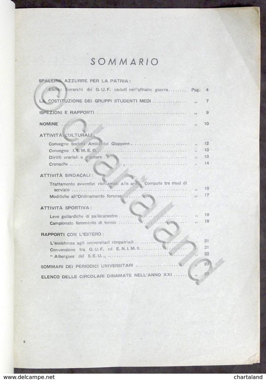 Notiziario G.U.F. - N. 6 - 1943 - Guido Pallotta …