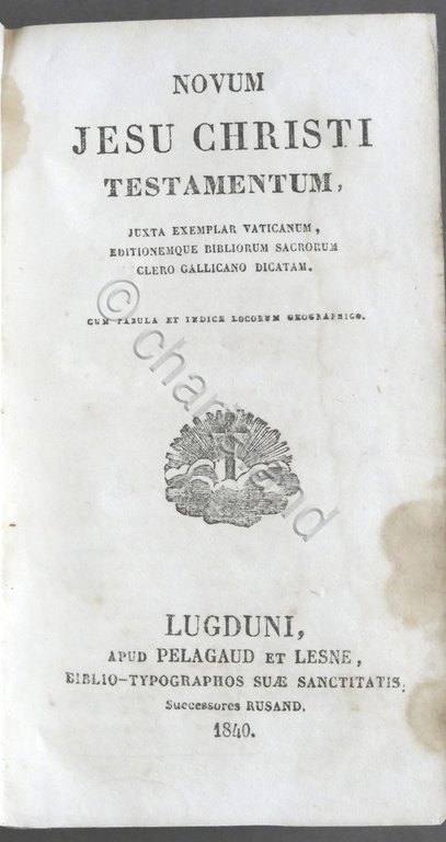Novum Jesu Christi Testamentum - ed. 1840