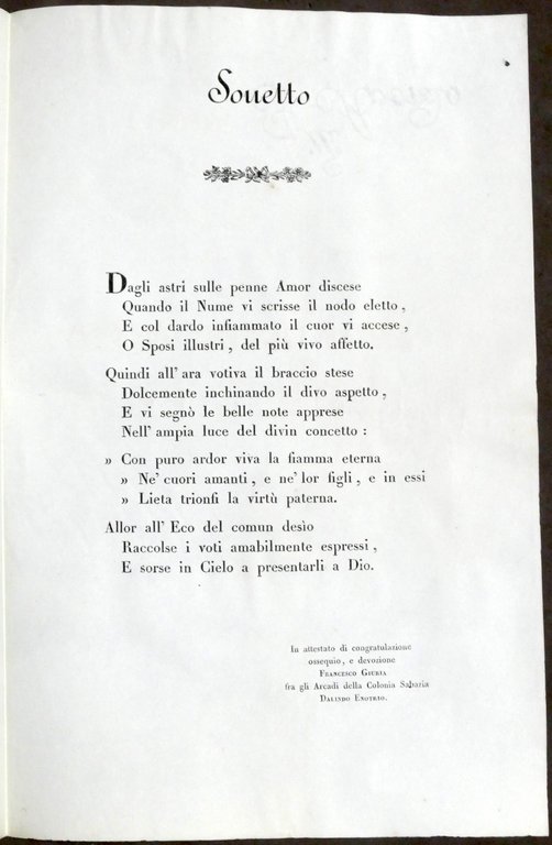 Nozze dei marchesi Giulio Raggi con Giovannetta Spinola - Sonetto … | Immagine Gallery 2