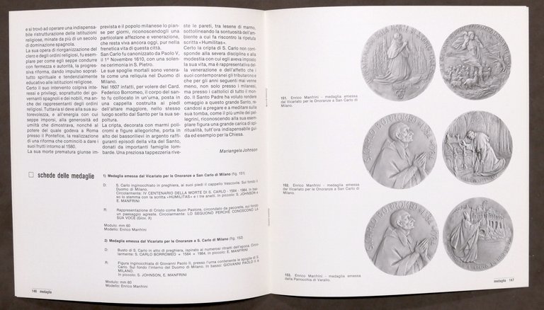 Numismatica Medaglie C. Johnson - IV° centenario morte S. Carlo …