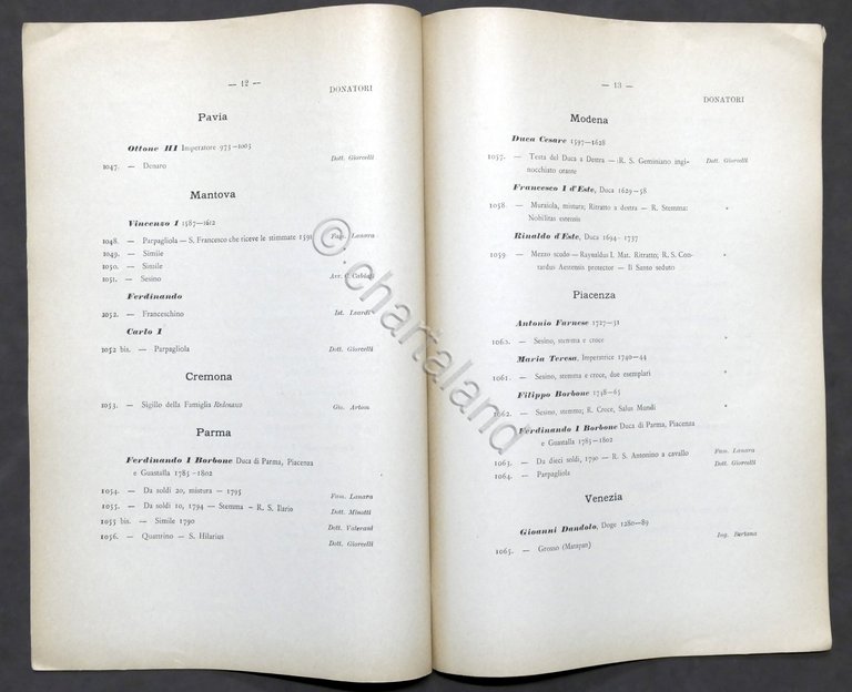 Numismatica Monete e medaglie Istituto Leardi Casale classificate per stati …