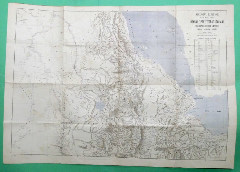 Nuova Carta Domini e Protettorati Italiani - Eritrea e regioni limitrofe - 1895