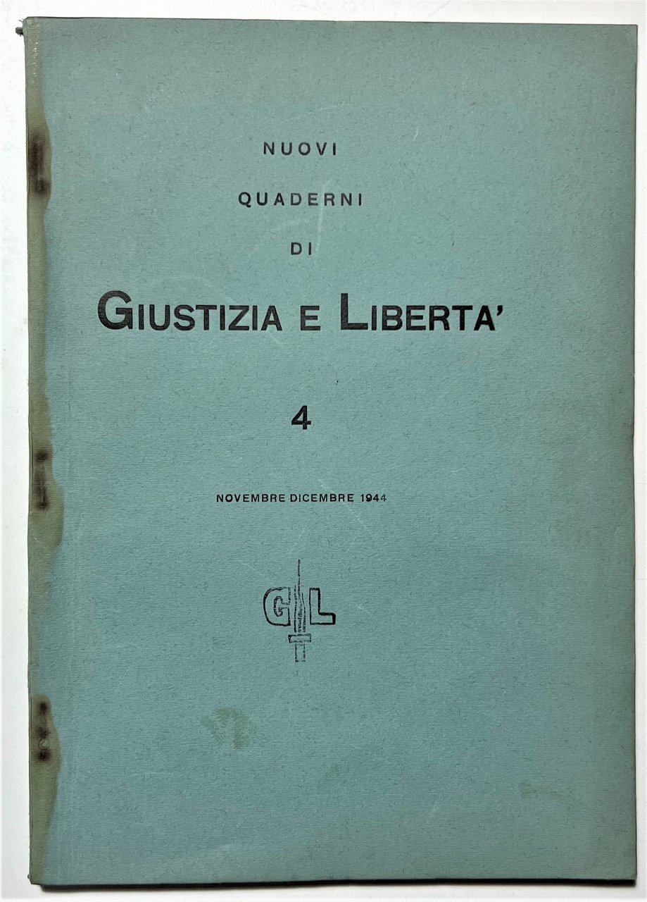 Nuovi Quaderni di Giustizia e Libertà N. 4 - Novembre/Dicembre … | Immagine principale