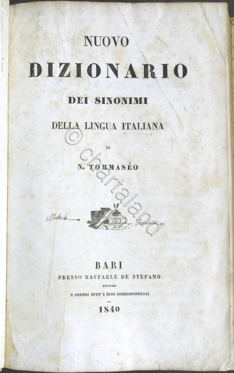 Nuovo dizionario dei sinonimi della lingua italiana di N. Tommaseo …