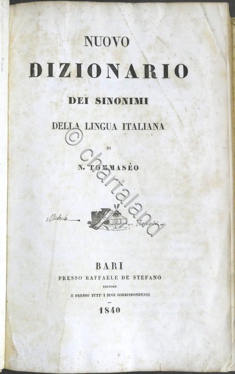 Nuovo dizionario dei sinonimi della lingua italiana di N. Tommaseo …
