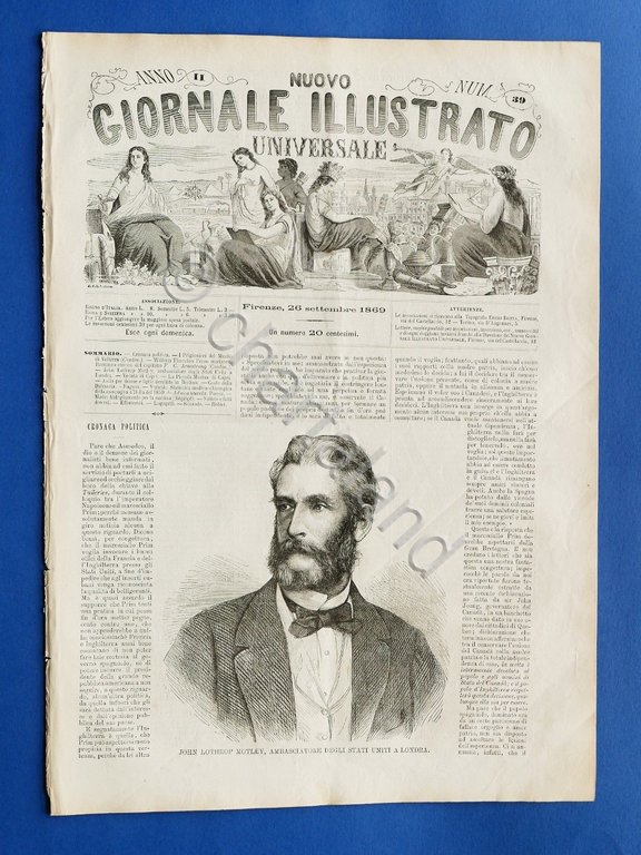 Nuovo Giornale Illustrato - Ambasciatore John L. Motley - Anno …