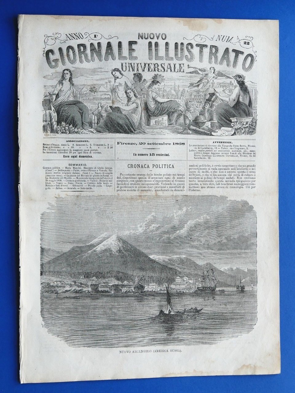 Nuovo Giornale Illustrato - Nuovo Arcangelo - Anno I - …