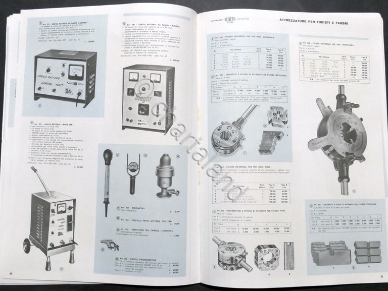 Olivetti - Catalogo generale utensileria macchine - 1968 / 1969