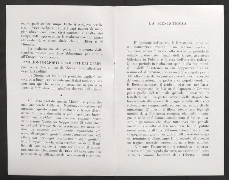 Olocausto Lager - Meditate che questo è stato - Opuscolo …